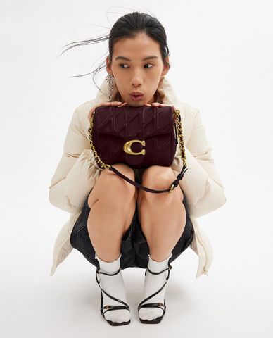  COACH - Túi đeo vai nữ phom vuông Times Square Tabby 