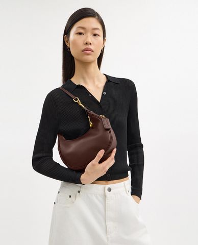  COACH - Túi đeo vai nữ hình bán nguyệt Jonie 