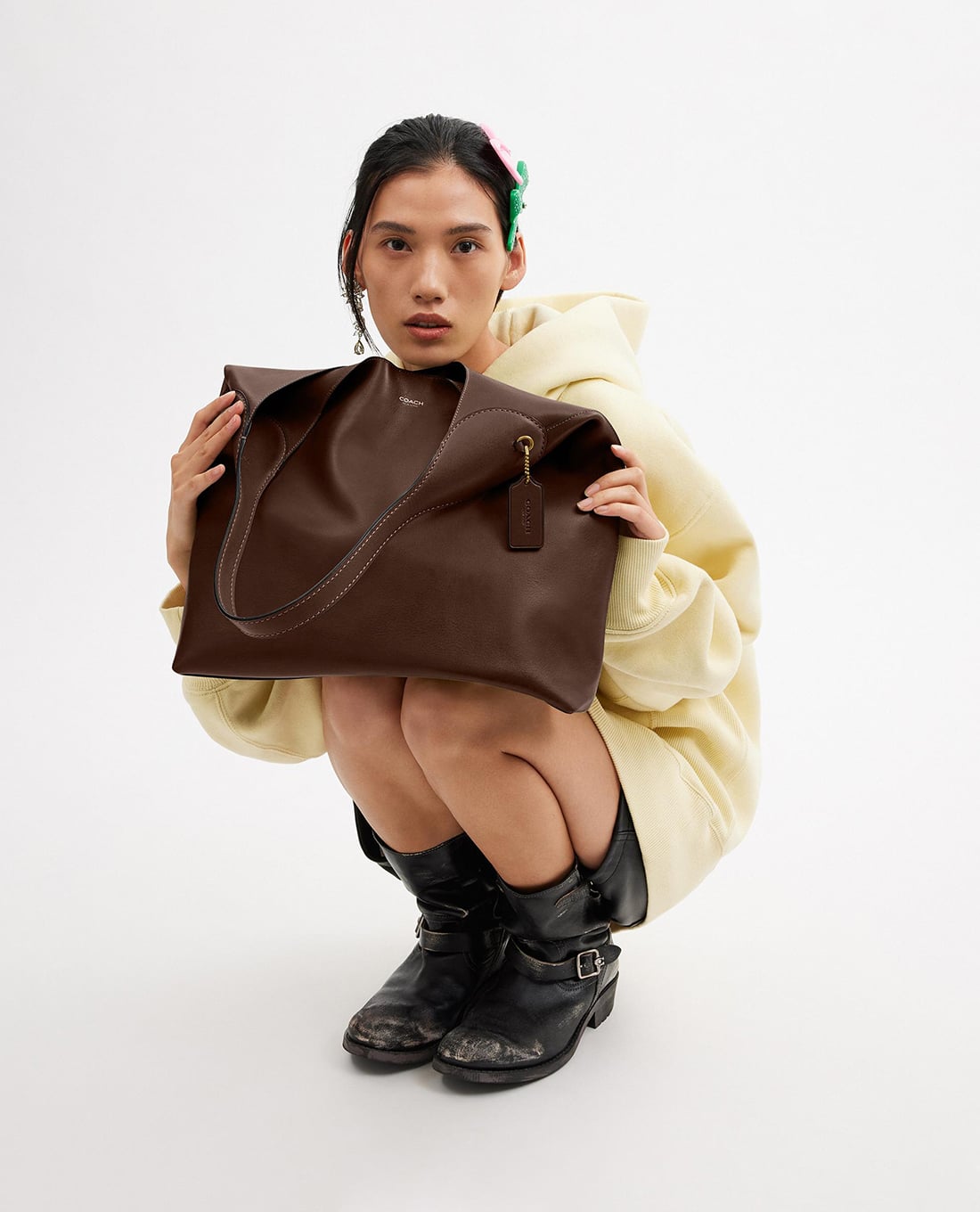 COACH - Túi tote nữ phom hình thang Brooklyn 39