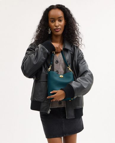  COACH - Túi đeo vai nữ hình trụ Willow Bucket 