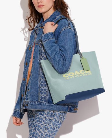  COACH - Túi tote nữ chữ nhật Kia Color Block 