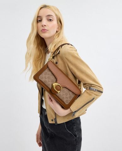  COACH -  Túi đeo vai nữ chữ nhật nắp gập Tabby 26 