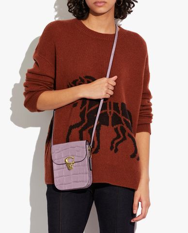  COACH - Túi đeo chéo nữ nắp gập phom chữ nhật 