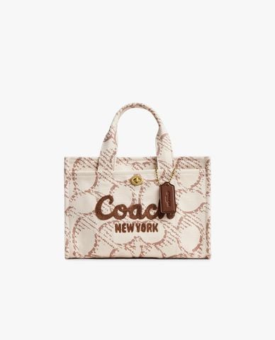 COACH - Túi tote nữ phom chữ nhật Cargo 26 With Signature Canvas 
