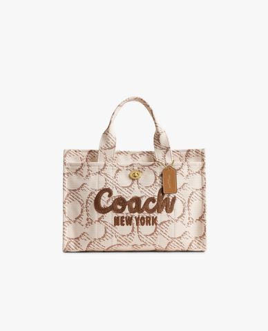  COACH - Túi tote nữ phom chữ nhật Cargo With Signature Canvas 