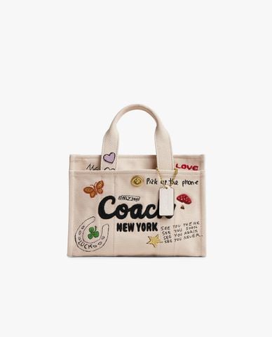  COACH - Túi tote nữ phom chữ nhật Cargo 26 With Sketch Print 