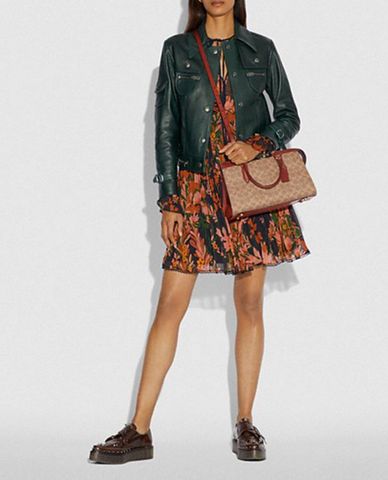  COACH - Túi xách tay phối quai đeo Bond 