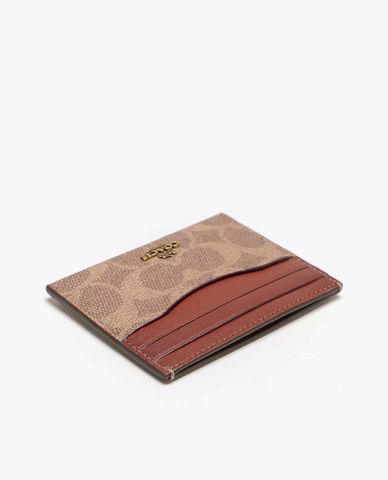  COACH - Ví đựng name card Colorblock Signature Canvas 