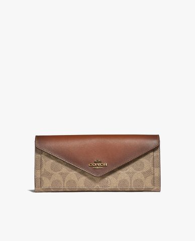  COACH - Ví nữ hình chữ nhật Colorblock Signature Canvas 