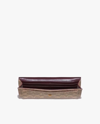  COACH - Ví nữ hình chữ nhật Colorblock Signature Canvas 