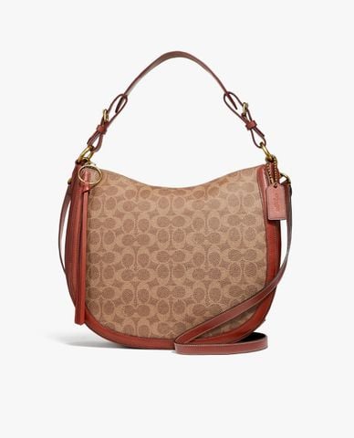  COACH - Túi đeo vai nữ họa tiết logo Sutton Hobo 