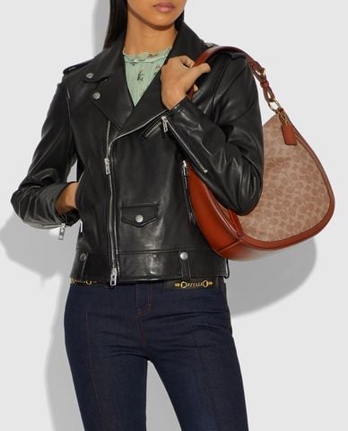  COACH - Túi đeo vai nữ họa tiết logo Sutton Hobo 