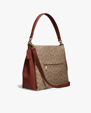  COACH - Túi xách tay nữ phối quai đeo thời trang 