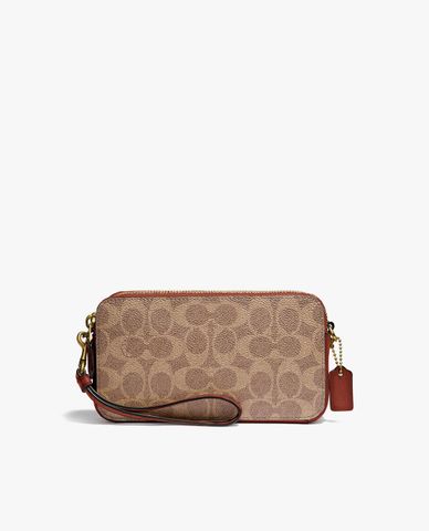  COACH - Ví cầm tay nữ Kira In Colorblock Signature Canvas 