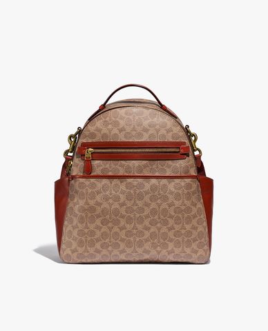  COACH - Balo nữ dáng vuông Signature Canvas 