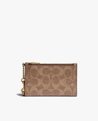  COACH - Ví đựng name card Zip Chain 