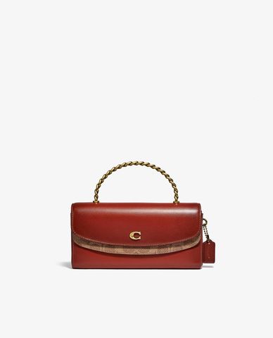  COACH - Túi xách tay nữ chữ nhật nắp gập thời trang 