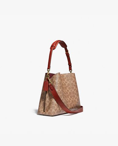  COACH - Túi đeo vai nữ dáng vuông Willow In Signature Canvas 