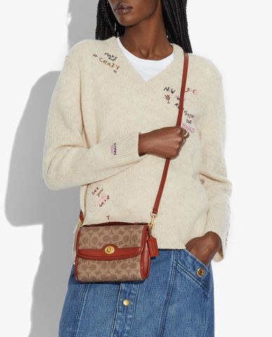  COACH - Túi đeo chéo nữ phom chữ nhật nắp gập Kip Turnlock 