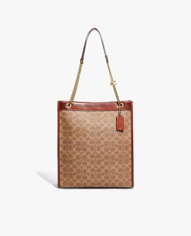  COACH - Túi tote nữ chữ nhật Tote In Signature Canvas 