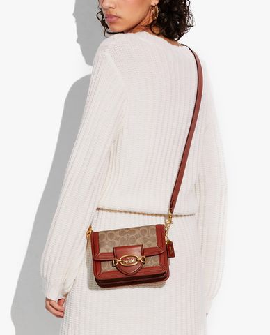  COACH - Túi đeo chéo nữ chữ nhật nắp gập thanh lịch 