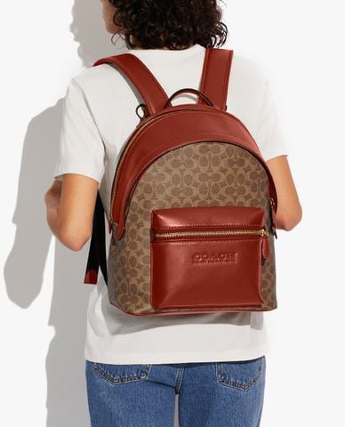  COACH - Balo nữ chữ nhật Charter In Signature Canvas 