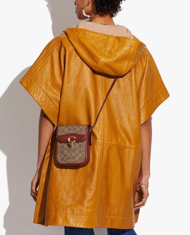  COACH - Túi đeo chéo nữ nắp gập Tall Studio Signature Canvas 