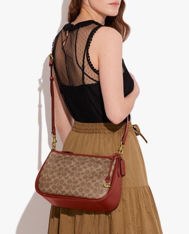  COACH - Túi đeo chéo nữ phom chữ nhật lớn Cary 