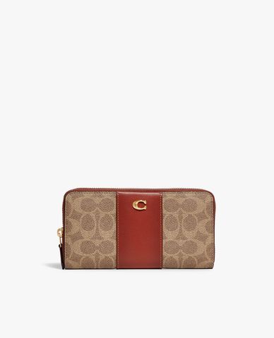  COACH - Ví nữ dáng dài chữ nhật phối zip Accordion 