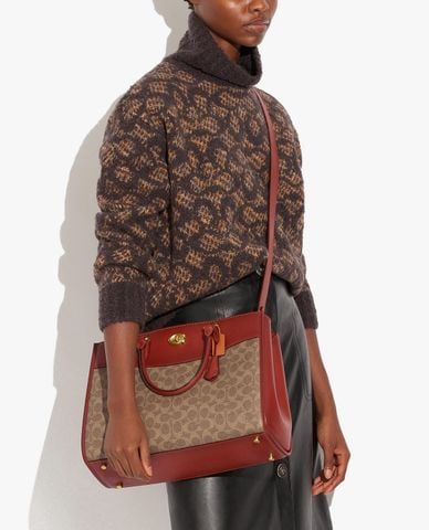  COACH - Túi xách nữ phom chữ nhật lớn tiện dụng Brooke 