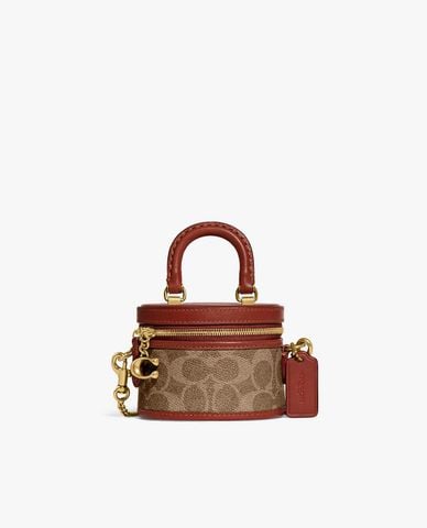  COACH - Túi đeo chéo nữ hình trụ tròn nhỏ thời trang 
