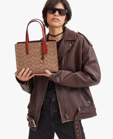  COACH -  Túi xách nữ chữ nhật Carter Carryall In 28 Signature Canvas 