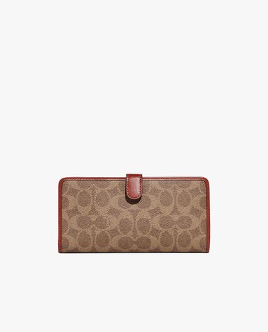  COACH - Ví dài nữ phom chữ nhật hoạ tiết Signature Monogram 