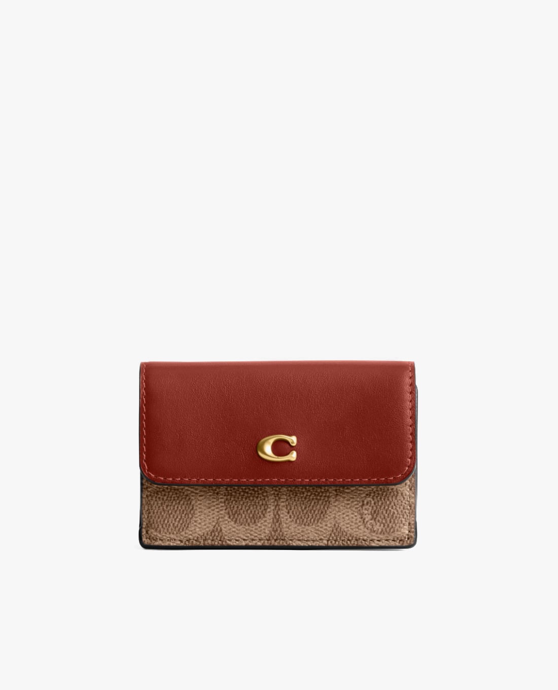 COACH - Ví nữ dáng ngắn phom chữ nhật nắp gập thời trang