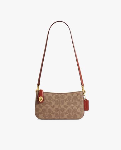  COACH - Túi đeo vai nữ phom chữ nhật Penn Signature Canvas 