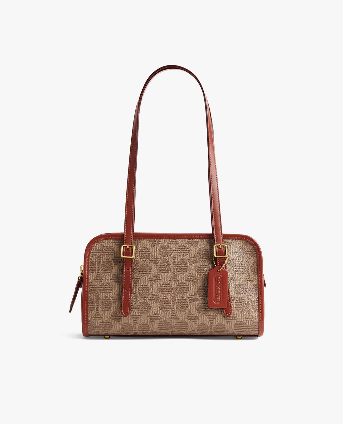 COACH - Túi đeo vai nữ phom chữ nhật Swing Zip Signature Canvas