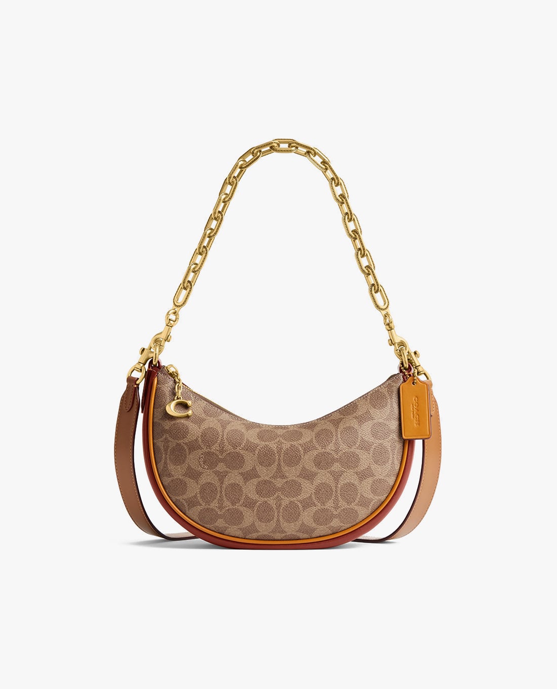COACH - Túi đeo vai nữ hình bán nguyệt Mira Signature Canvas