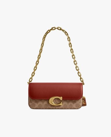  COACH - Túi đeo vai nữ phom chữ nhật Idol Bag 23 In Signature Canvas 