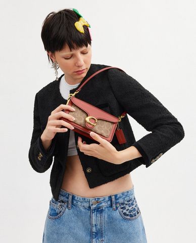  COACH - Túi đeo vai nữ phom chữ nhật Tabby 20 In Signature Canvas 