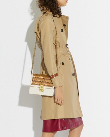  COACH - Túi đeo vai chữ nhật nắp gập Hutton 