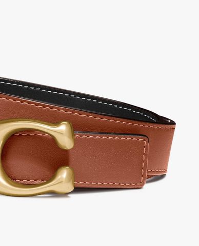  COACH - Thắt lưng nữ bản vừa Signature Buckle Reversible 