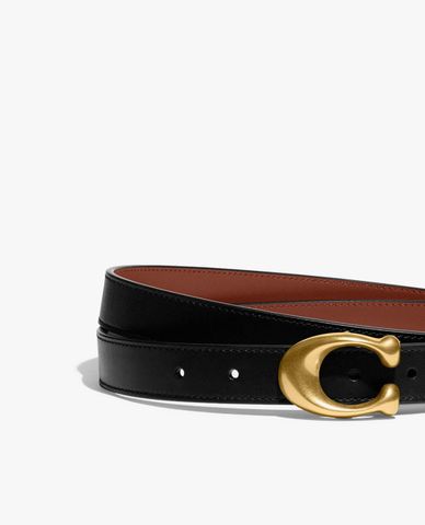  COACH - Thắt lưng nữ bản vừa phối logo chữ C nổi bật 