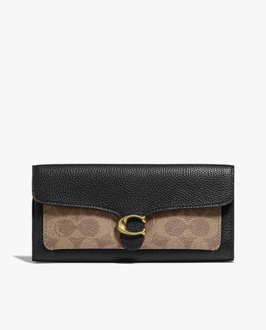  COACH - Ví nữ dáng dài dạng gập Tabb Colorblock Signature Canvas 