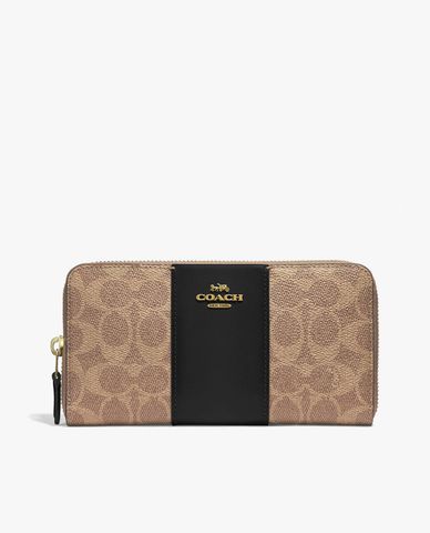  COACH - Ví nữ hình chữ nhật Colorblock Signature Canvas 