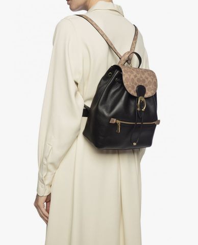  COACH - Balo da nữ rút dây Evie 