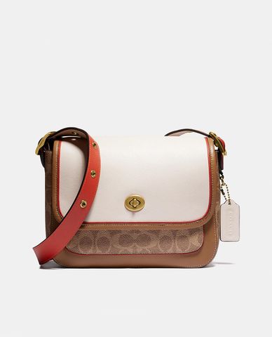  COACH - Túi đeo chéo nắp gập Rambler Crossbody In Signature Canvas 