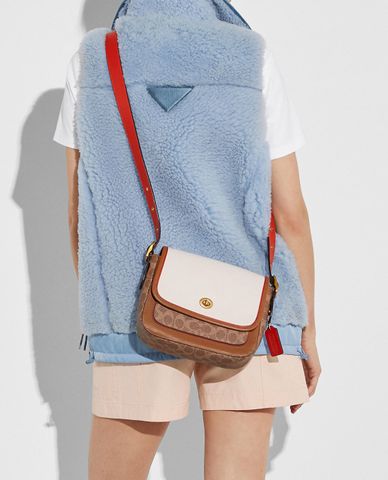  COACH - Túi đeo chéo nắp gập Rambler Crossbody In Signature Canvas 