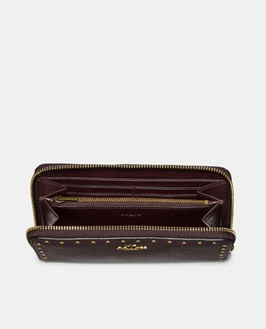  COACH - Ví cầm tay nữ phối đinh tán Accordion Zip 