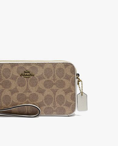  COACH - Ví cầm tay nữ Kira In Colorblock Signature Canvas 