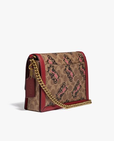  COACH - Túi đeo vai nắp gập Hutton Abstract Horse And Carriage 